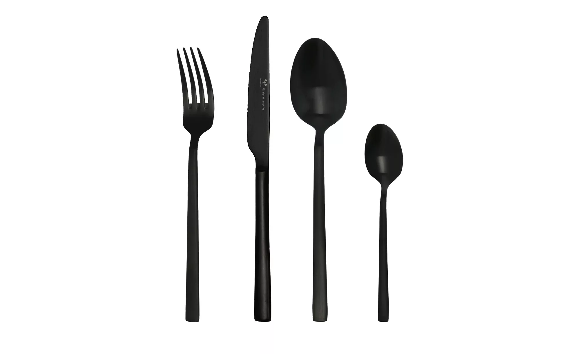 Peill+Putzler Besteck, 16-teilig  Argento - schwarz - Edelstahl - Sconto günstig online kaufen