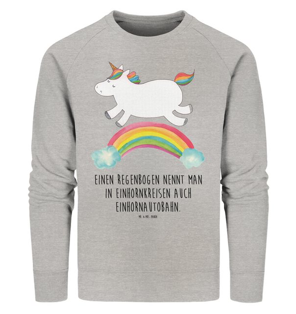 Mr. & Mrs. Panda Longpullover Größe XXL Einhorn Regenbogen - Heather Grey - günstig online kaufen