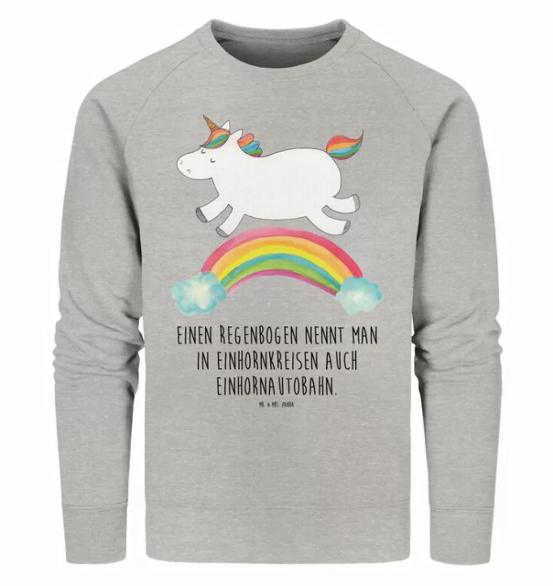 Mr. & Mrs. Panda Longpullover Größe XL Einhorn Regenbogen - Heather Grey - günstig online kaufen