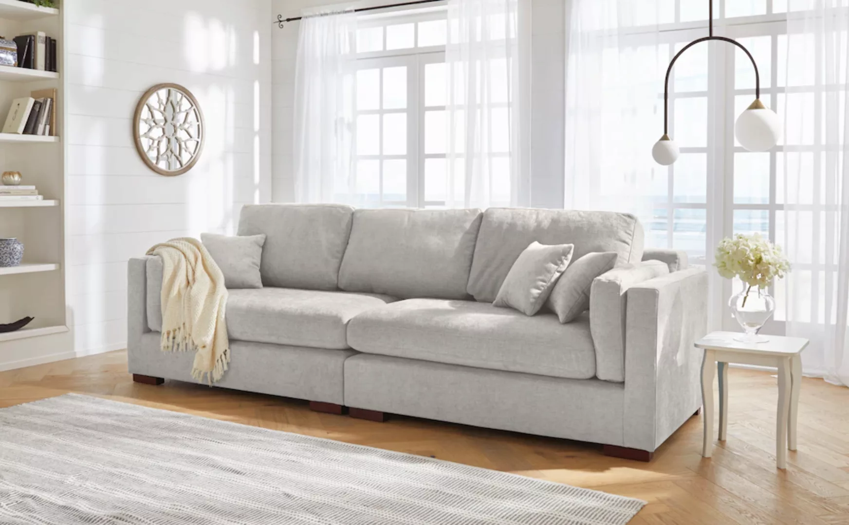 Home affaire Big-Sofa "Fresh Pond", in vielen Bezugsqualitäten und Farben, günstig online kaufen