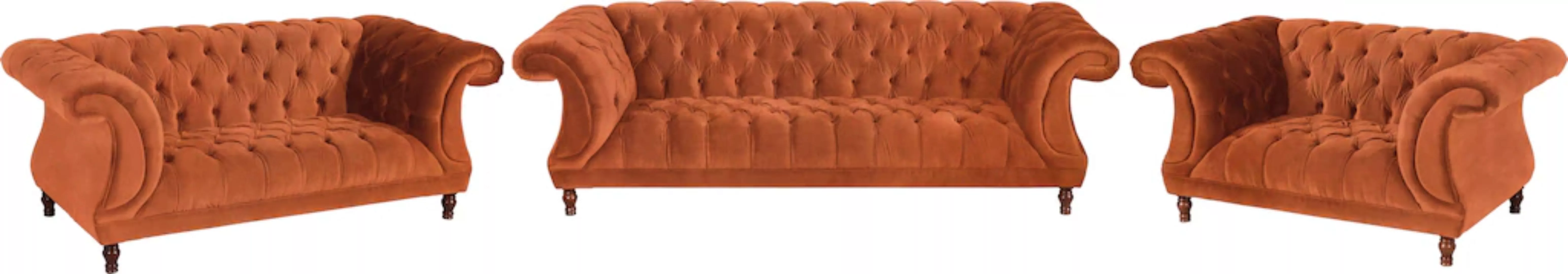 Max Winzer® Chesterfield-Sofa »Isabelle«, Knopfheftung & gedrechselten Füße günstig online kaufen