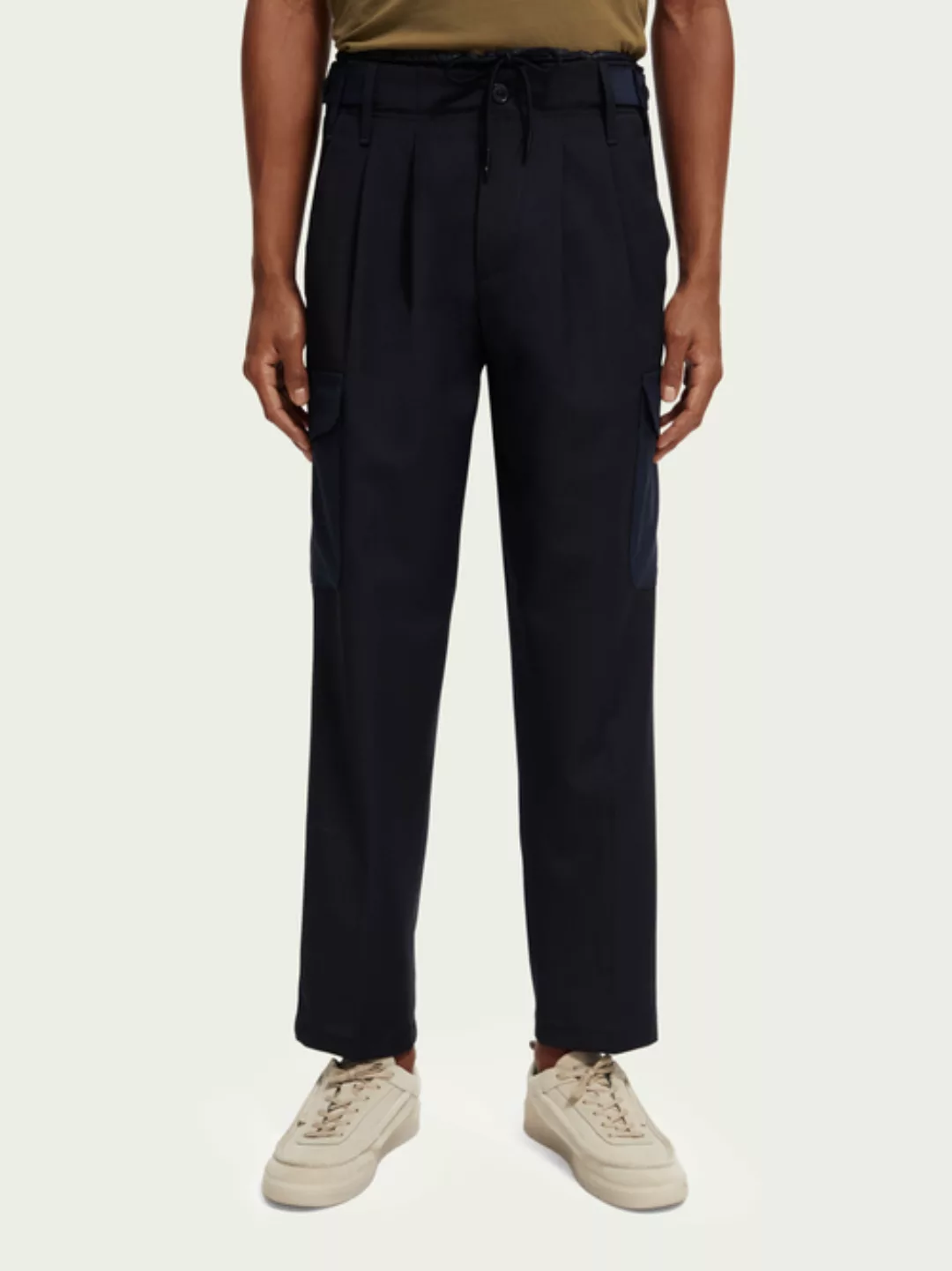 Scotch & Soda Cargo-Chino im Loose Tapered Fit aus Wollmischung günstig online kaufen