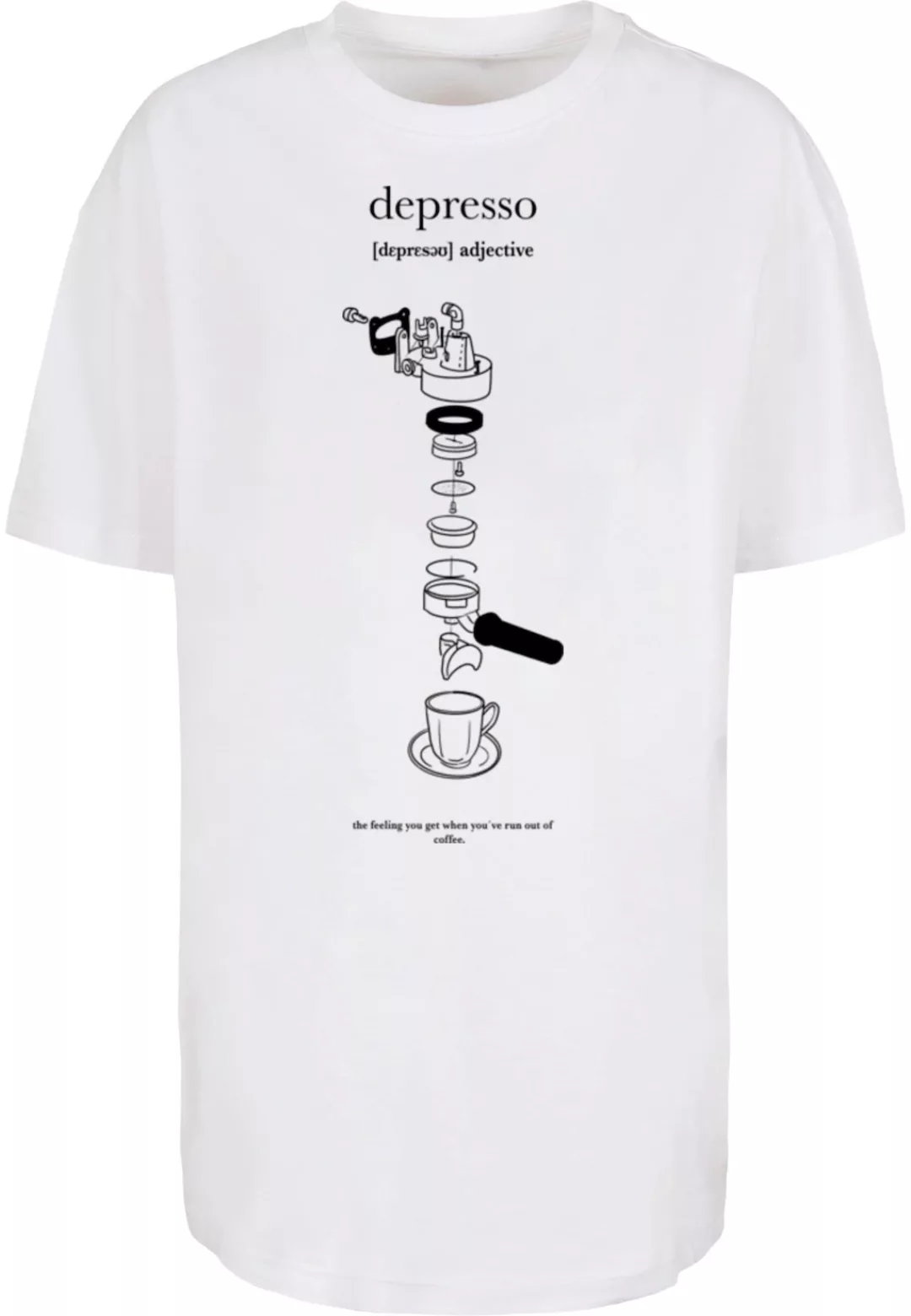 MisterTee T-Shirt "MisterTee Ladies Depresso Oversized Boyfriend Tee" günstig online kaufen