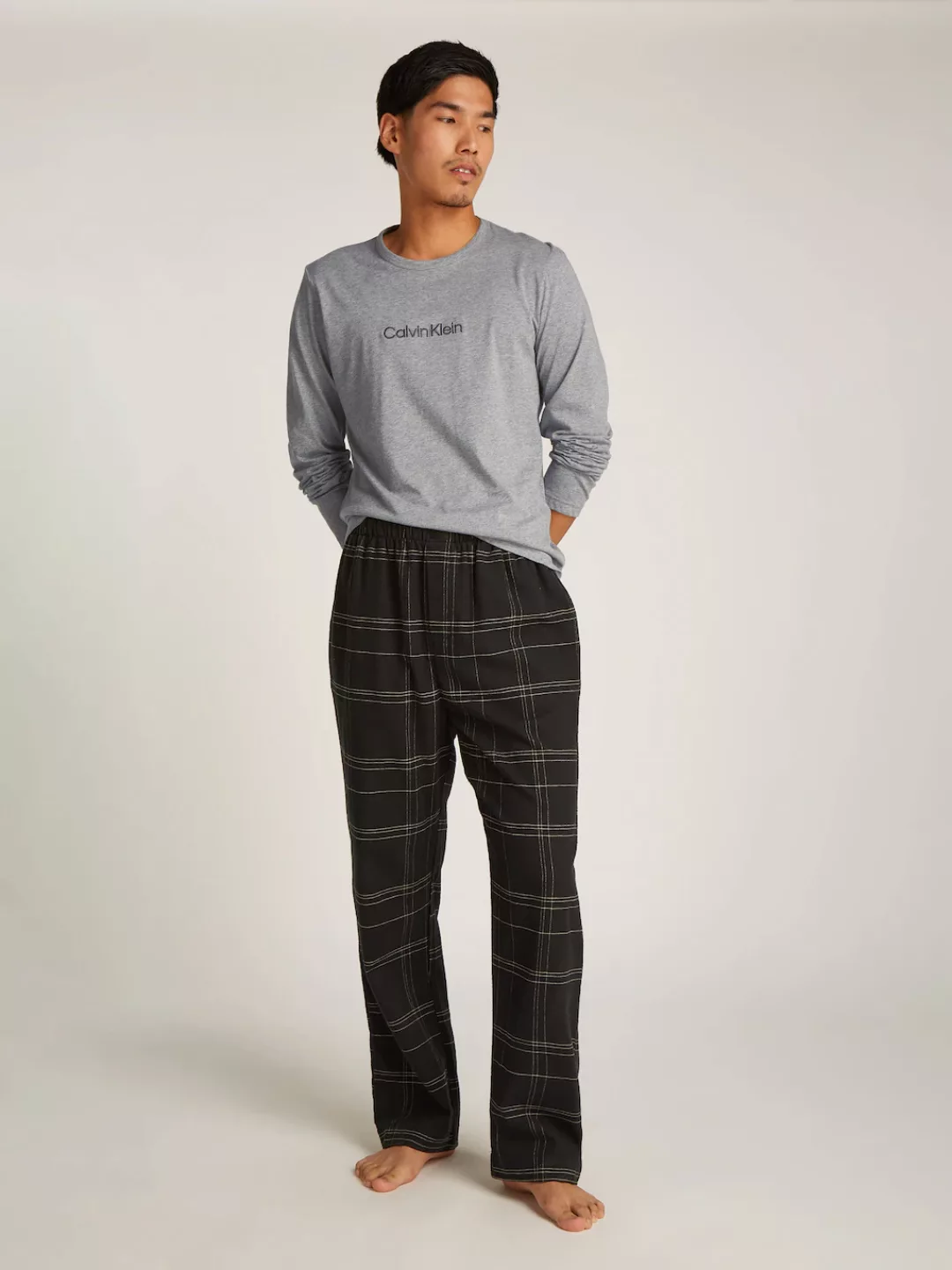 Calvin Klein Underwear Pyjama "L/S PANT SET", (Set, 2 tlg.), mit Logo-Schri günstig online kaufen