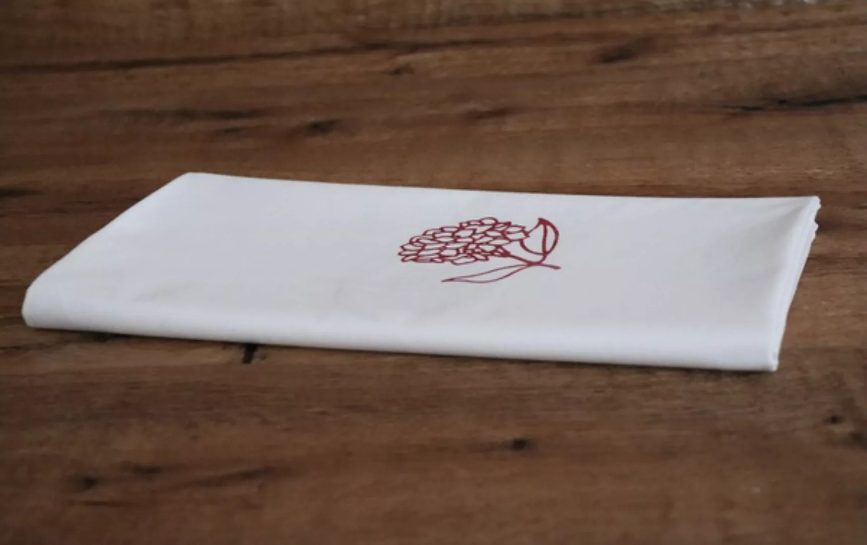 Tischdecke "Hortensie" Handbedruckt günstig online kaufen