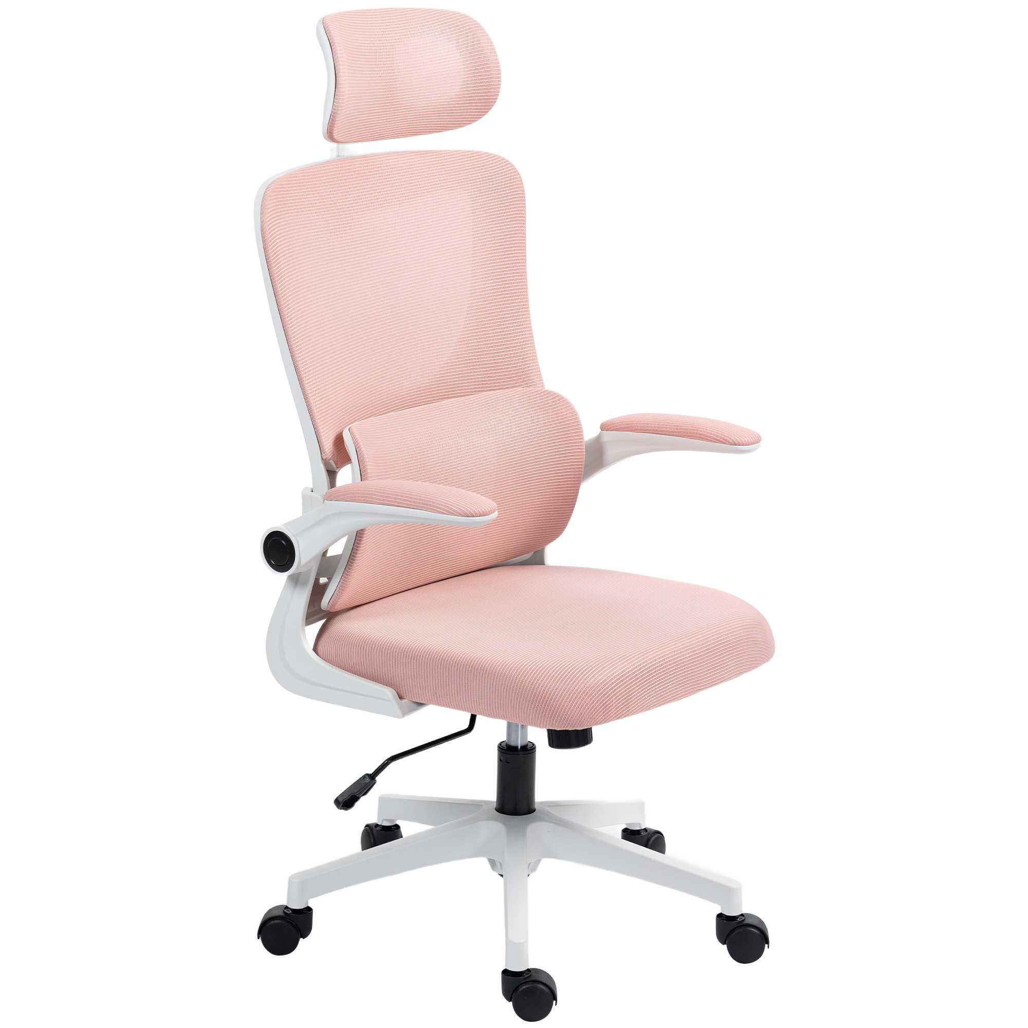 Vinsetto Ergonomischer Bürostuhl mit Lordosenstütze, Klappbare Armlehnen, V günstig online kaufen