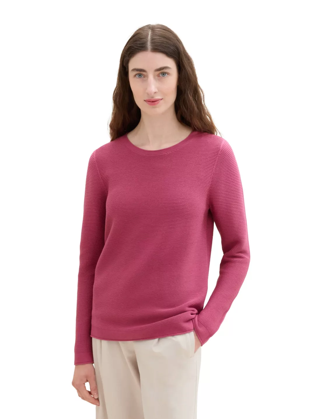 TOM TAILOR Strickpullover Pullover Strickpullover R-Neck (1-tlg) günstig online kaufen