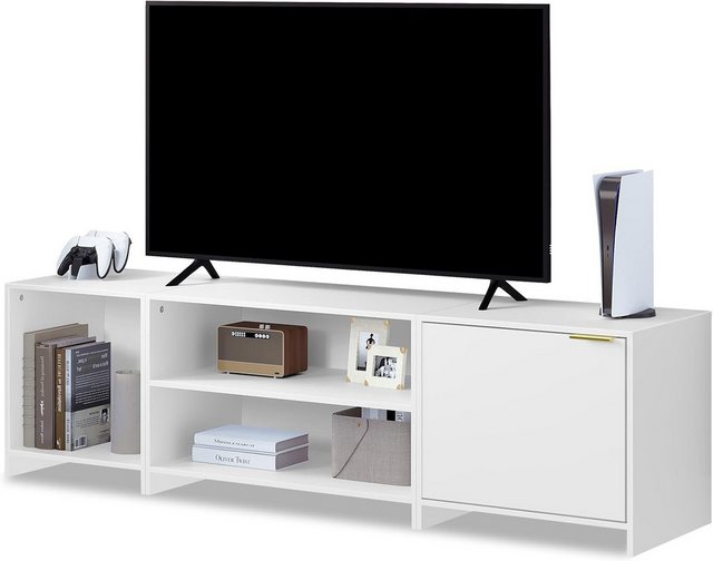 Woltu TV-Schrank für Fernseher bis zu 70 Zoll, 3-in-1 Fernsehschrank, 160x4 günstig online kaufen