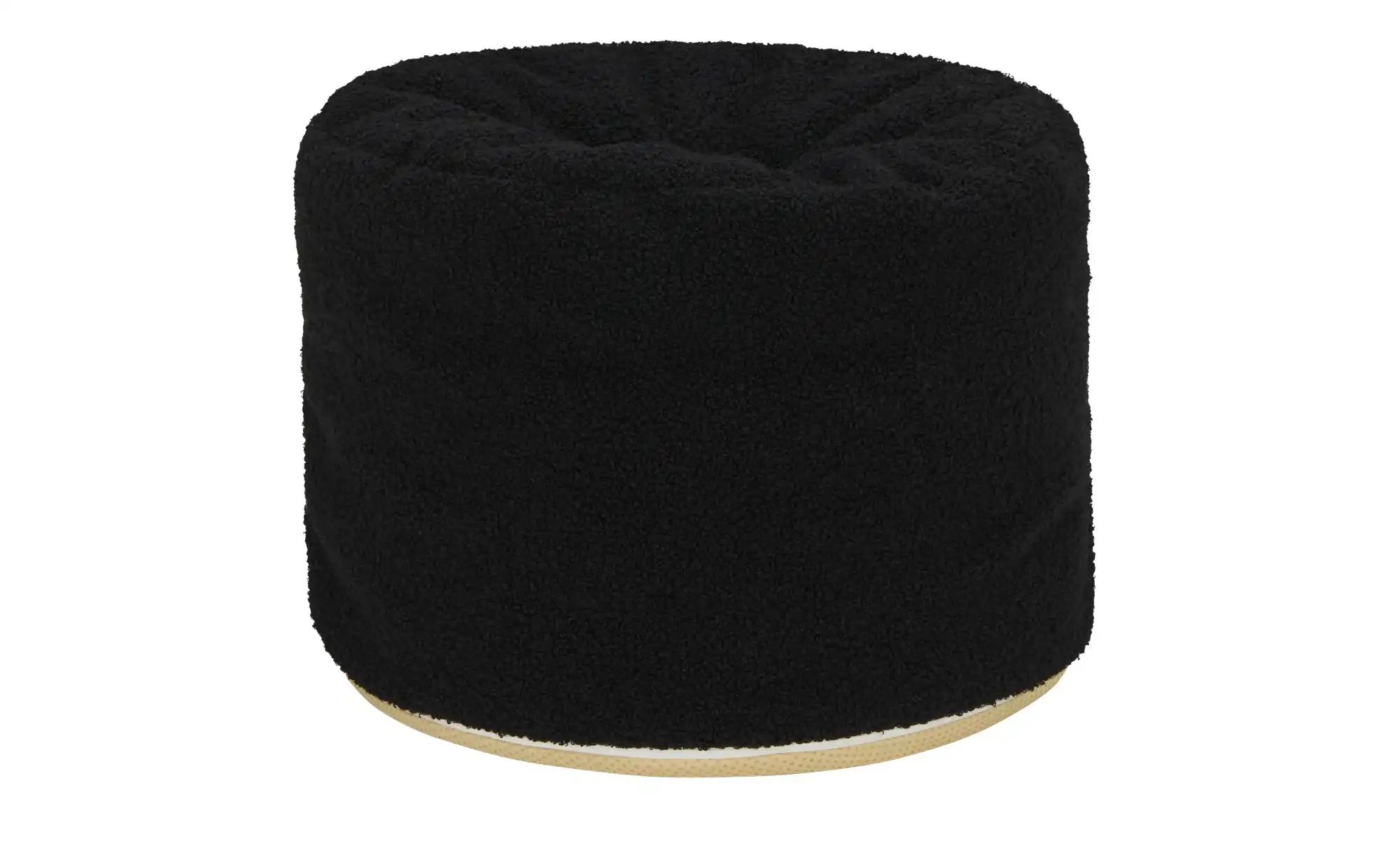 como Pouf  Teddy uni ¦ schwarz ¦ Maße (cm): H: 30  Ø: 43 Polstermöbel > Hoc günstig online kaufen