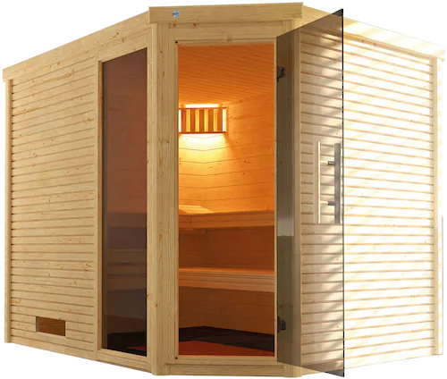 weka Sauna »Design-Sauna CUBILIS 3«, Blockbohlen im wekaLine-Profil günstig online kaufen