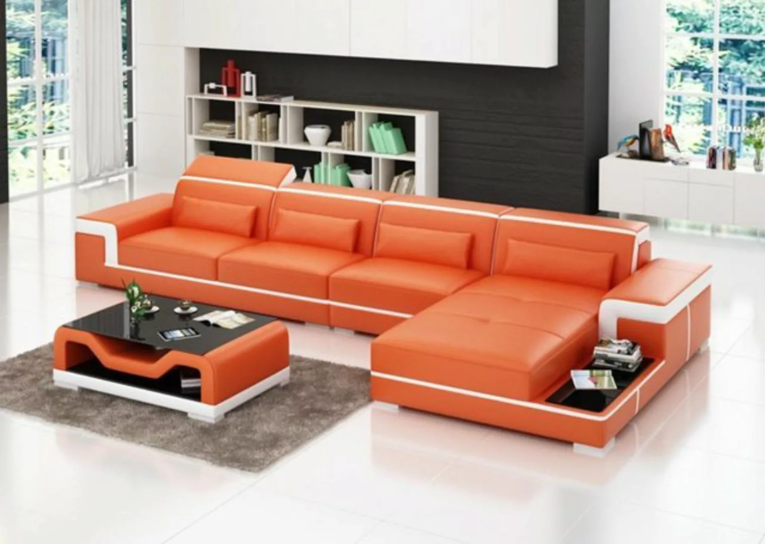 JVmoebel Ecksofa, Ecke Ecksofa L Form Wohnlandschaft Sofa Couch Polster Gar günstig online kaufen