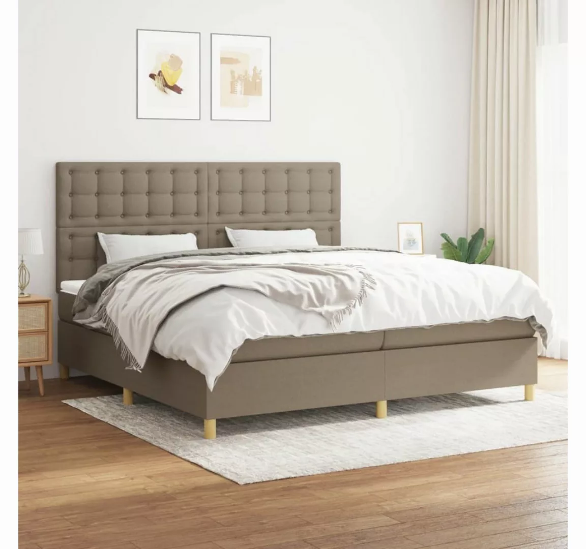 vidaXL Boxspringbett Bett Boxspringbett mit Matratze Stoff (200 x 200 cm, T günstig online kaufen