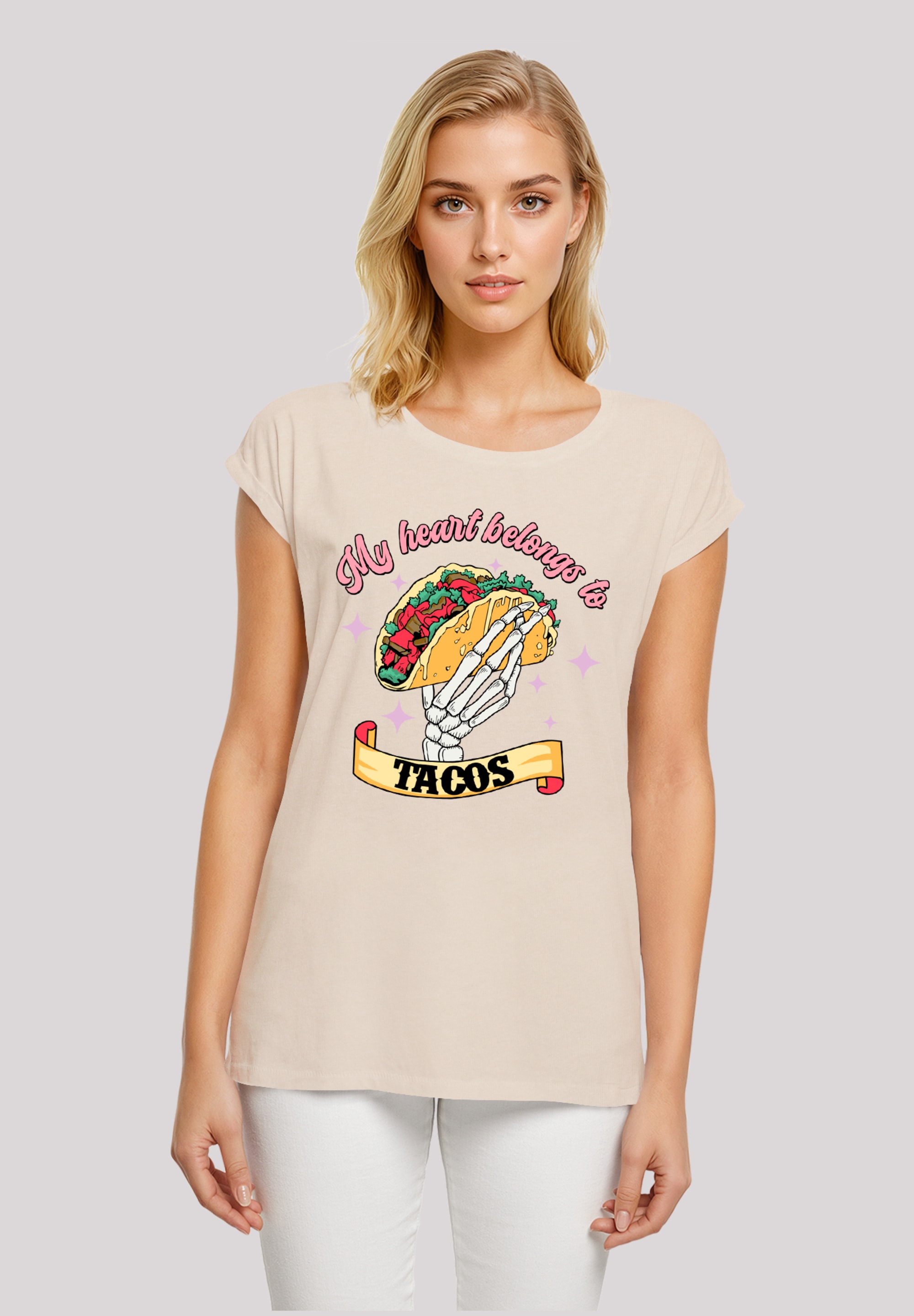 F4NT4STIC T-Shirt "My Herz belongs to tacos", Premium Qualität günstig online kaufen