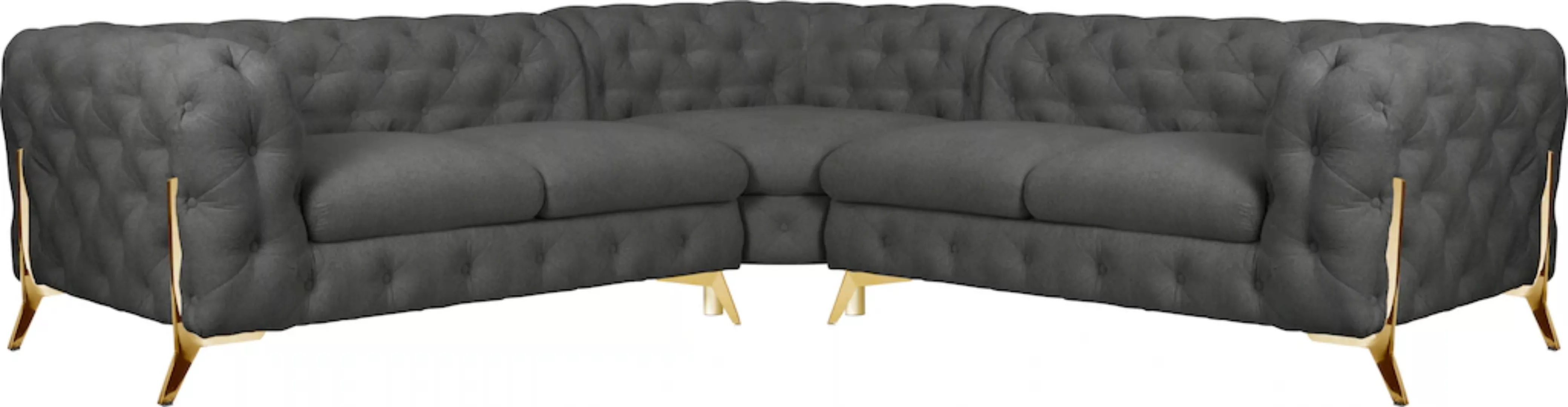 Leonique Chesterfield-Sofa "Amaury L-Form", Chesterfield-Optik, Breite/Tief günstig online kaufen