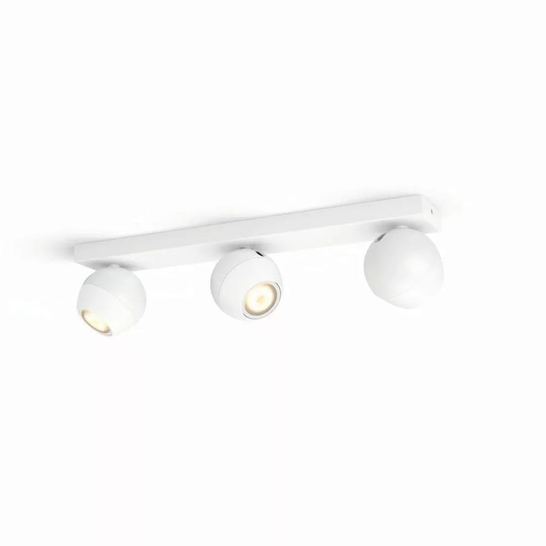 Philips Hue Bluetooth White Ambiance LED Deckenspot Buckram in Weiß 3x 5W 1 günstig online kaufen