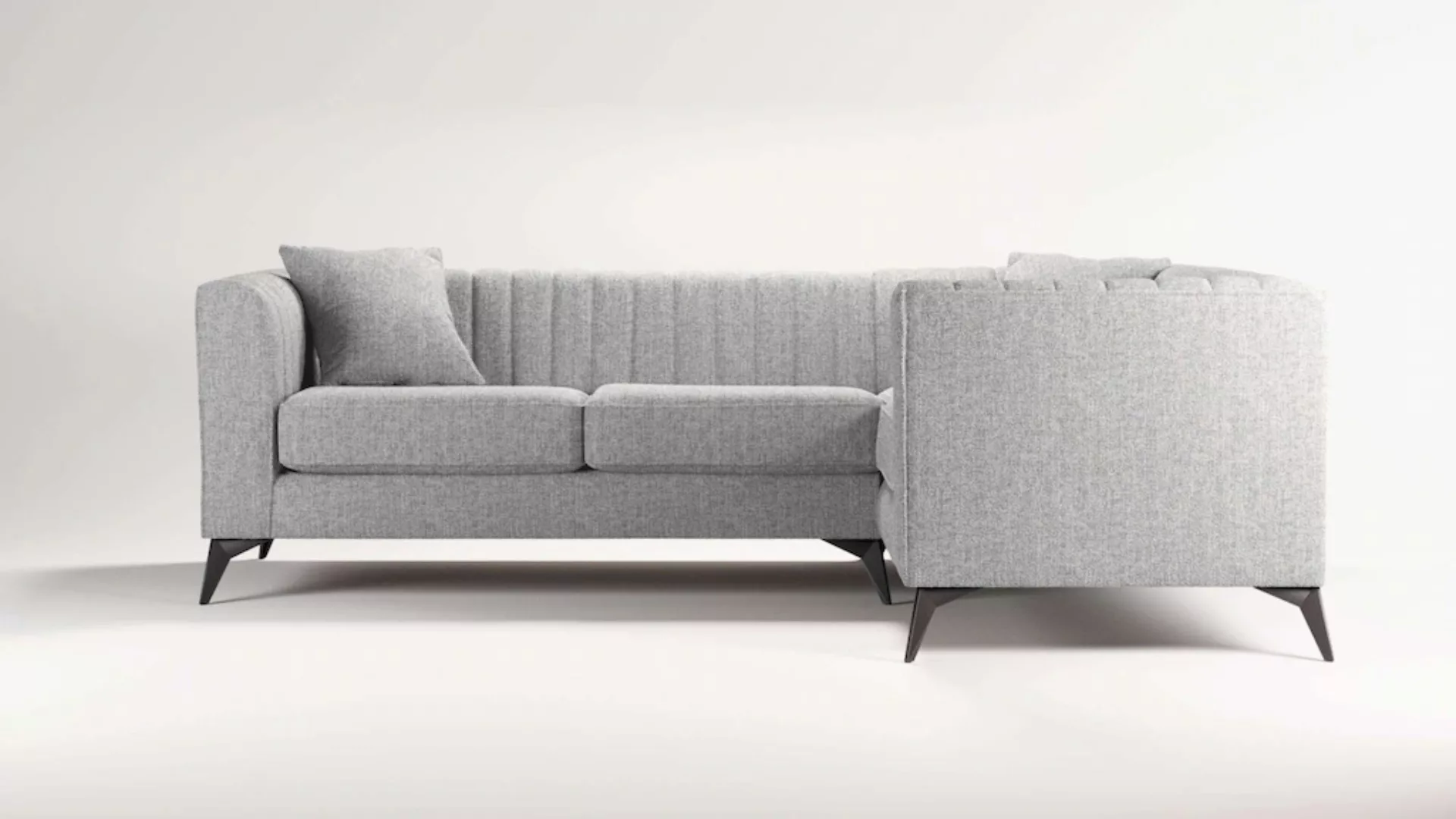 Places of Style Ecksofa »MATTHEW B/T/H: 240/167/74 cm«, L-Form, Steppung im günstig online kaufen