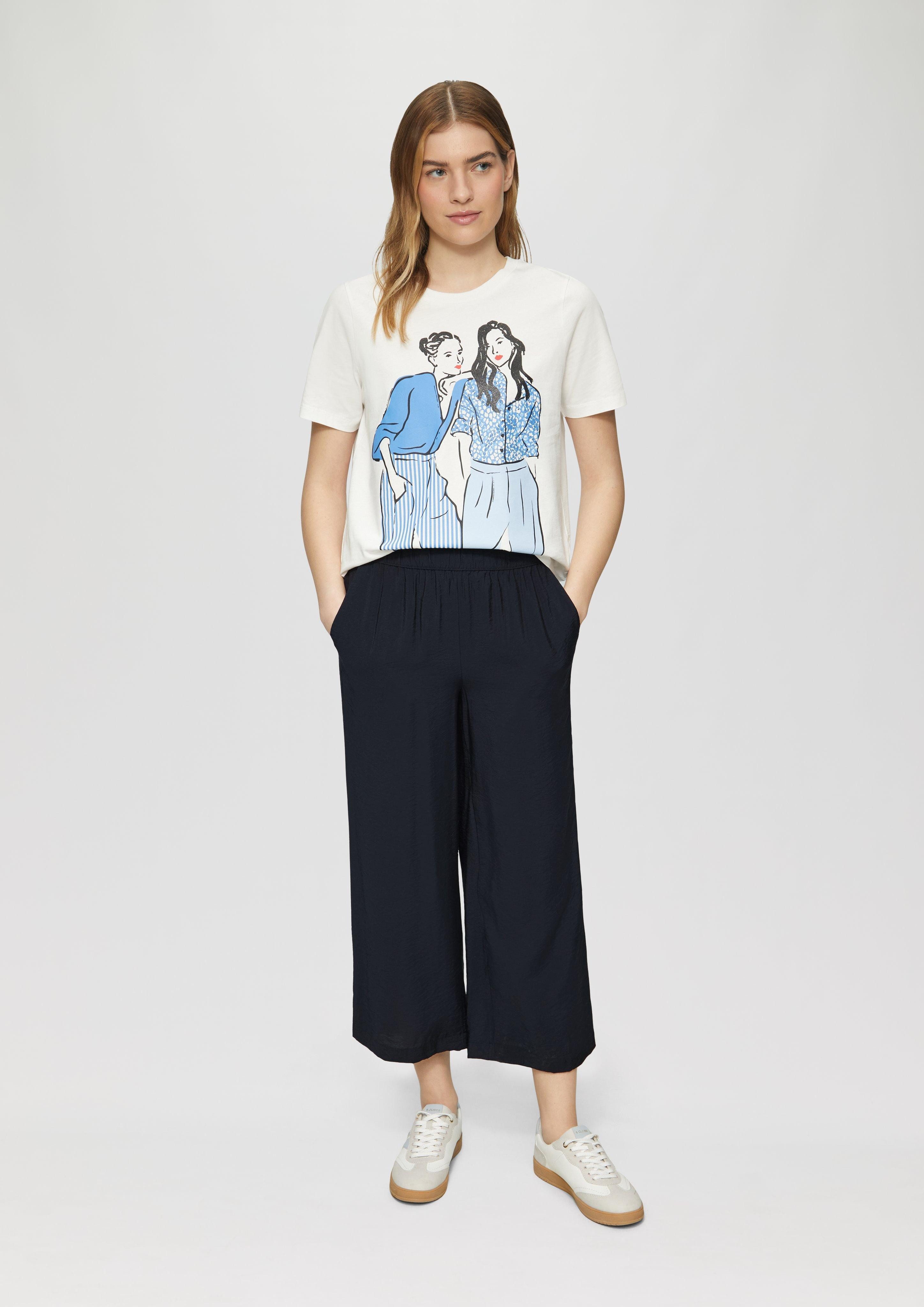 s.Oliver Culotte - Strukturierte Culotte in Relaxed günstig online kaufen