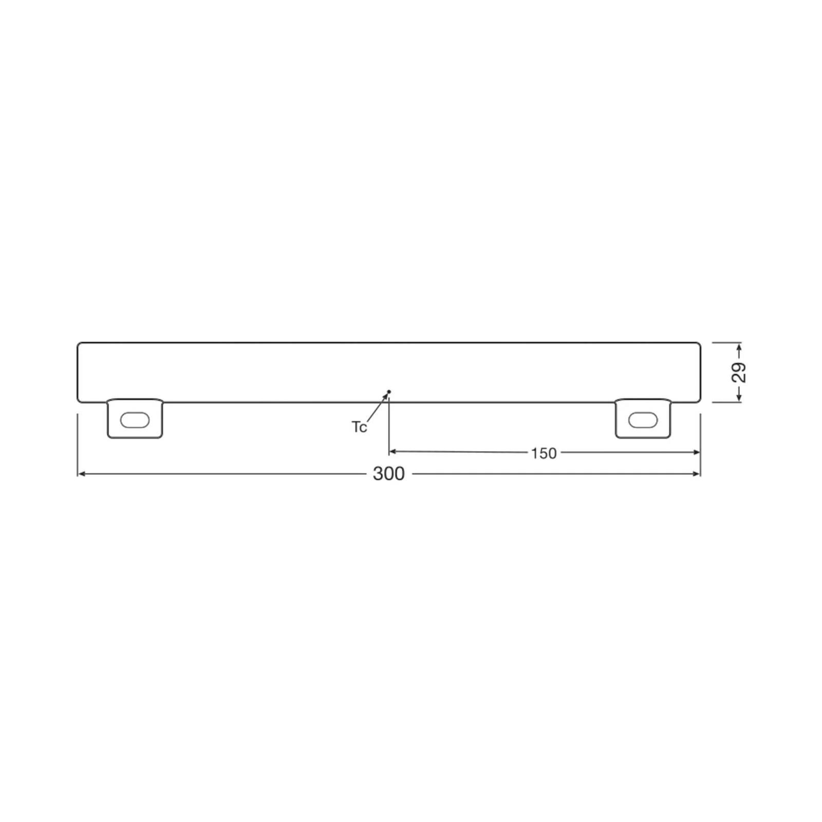 OSRAM LED-Linienlampe S14s 3W Röhre 2.700K 30cm matt dim günstig online kaufen