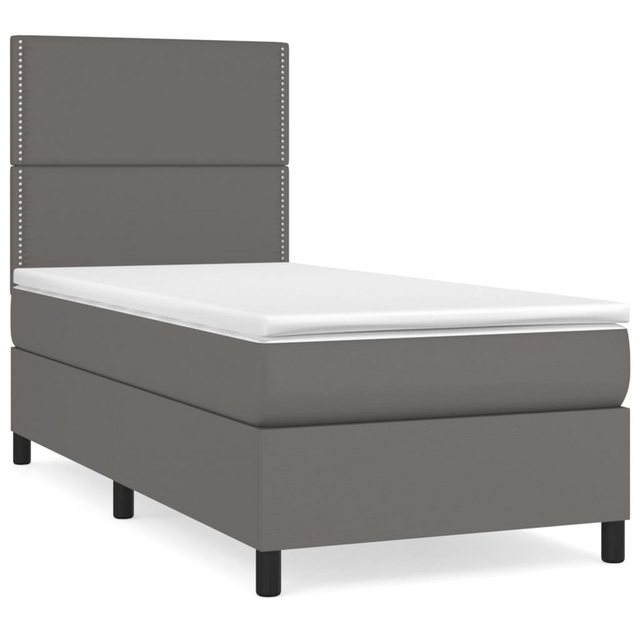 vidaXL Boxspringbett Bett Boxspringbett mit Matratze Kunstleder (90 x 200 c günstig online kaufen