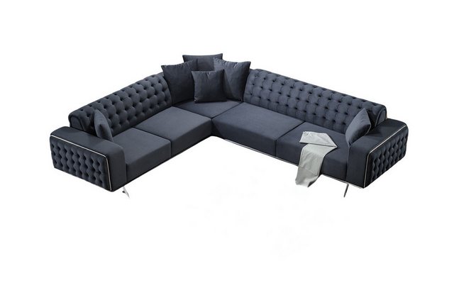 Villa Möbel Ecksofa Torro, Set, mit Relax-/Bettfunktion durch umklappbare R günstig online kaufen