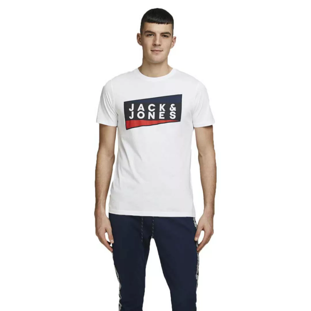 Jack & Jones Haun Crew Neck Slim Fit Kurzärmeliges T-shirt L White günstig online kaufen