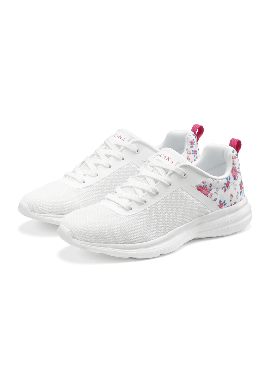 LASCANA Sneaker, Freizeitschuh, Halbschuh mit Blumen-Print VEGAN günstig online kaufen