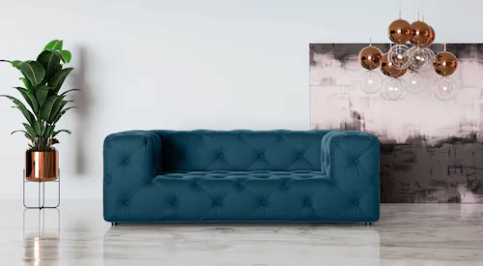 Places of Style 2-Sitzer »FOLLINA«, 2-Sitzer Sofa mit klassischer Chesterfi günstig online kaufen