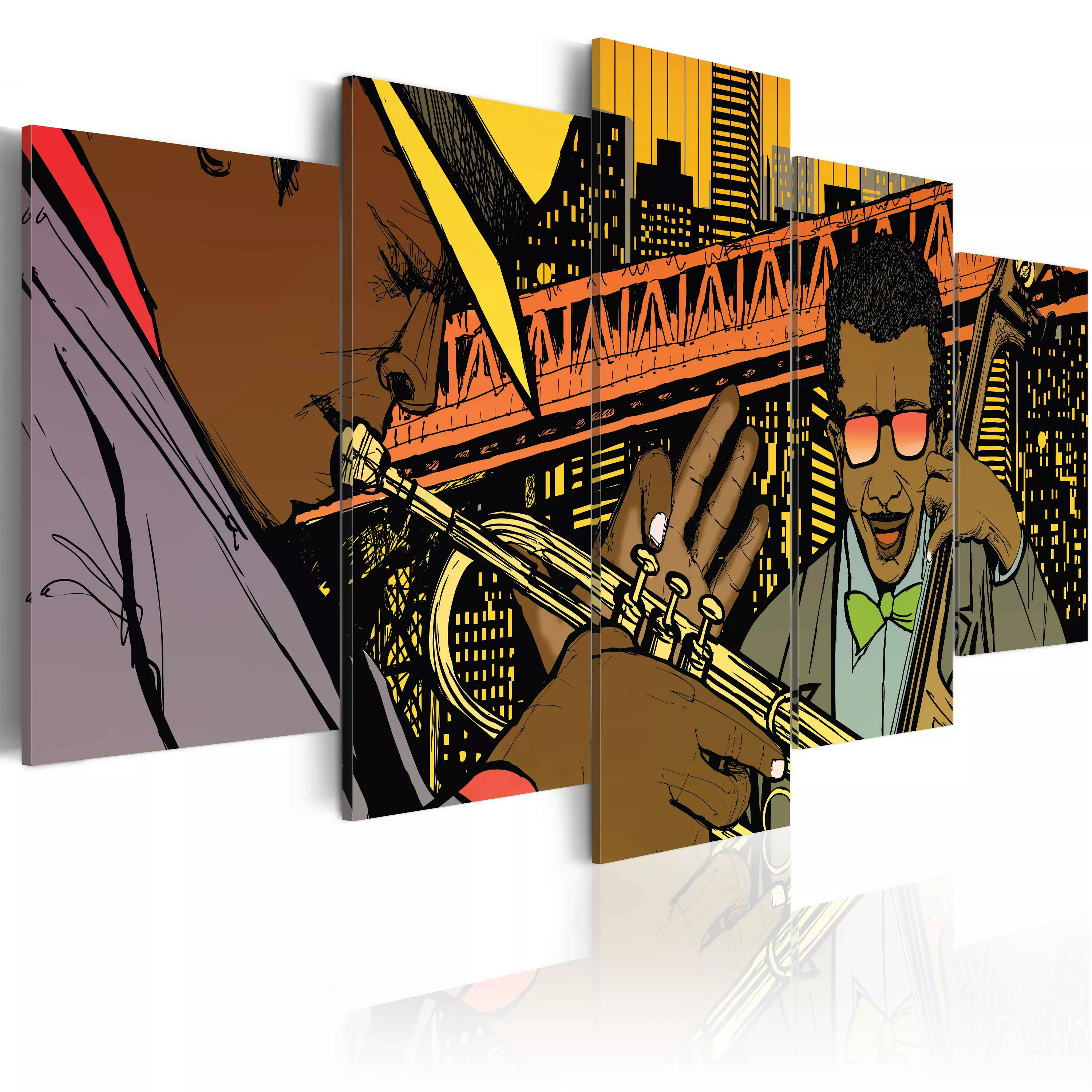 Wandbild - Jazz im Comic günstig online kaufen