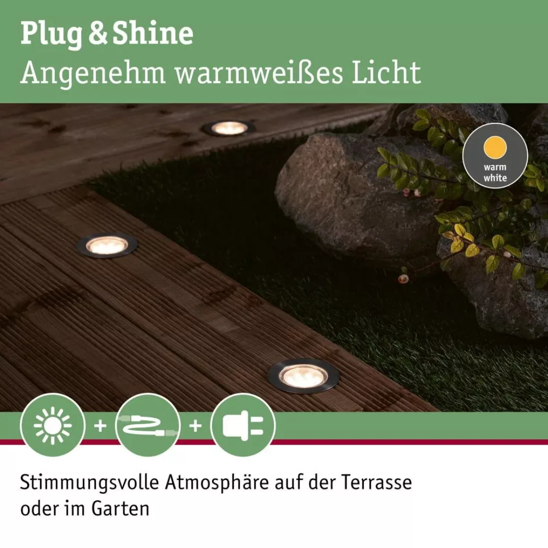Plug & Shine Kabel IP68 1m Schwarz in schwarz günstig online kaufen