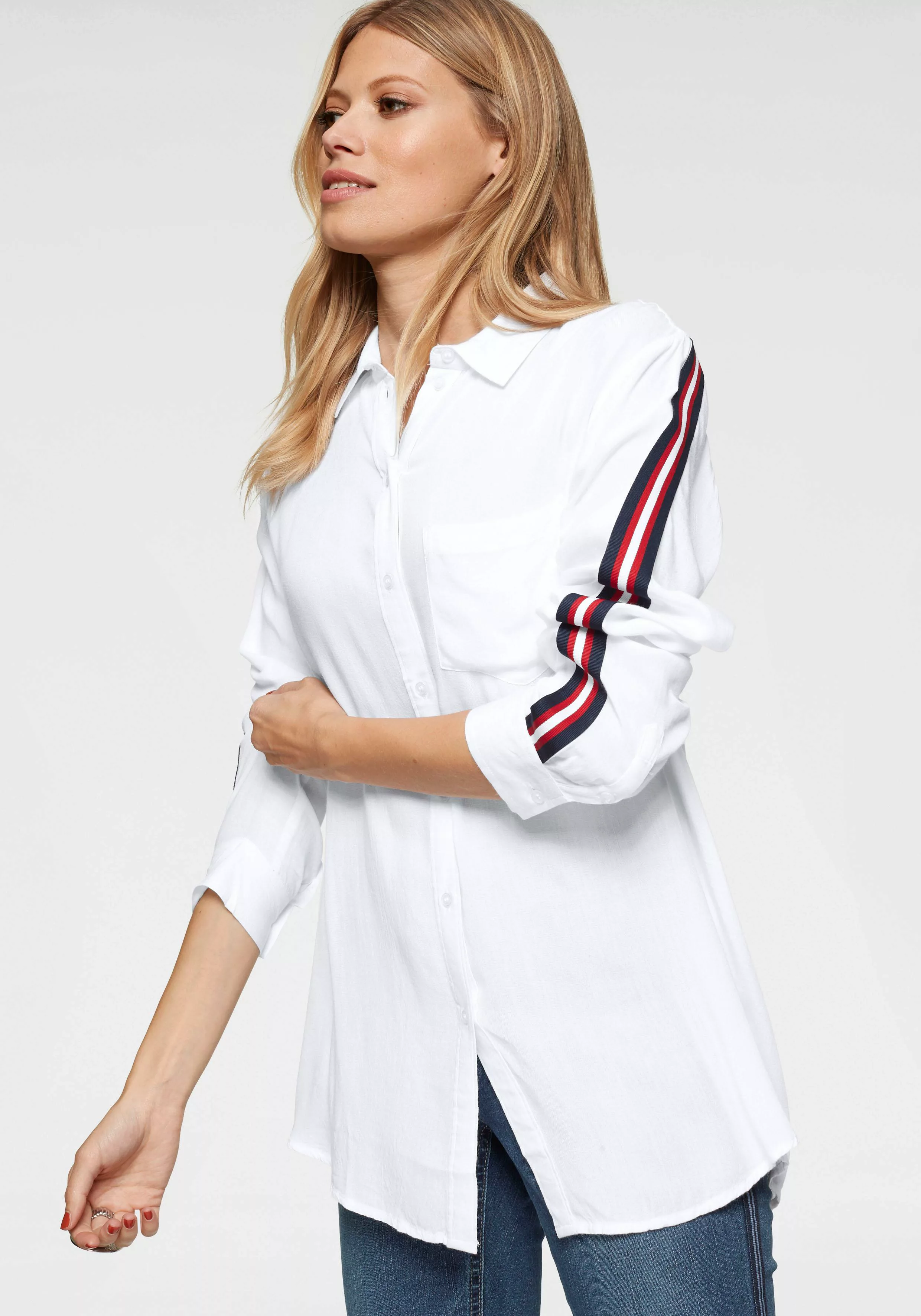 Aniston CASUAL Hemdbluse mit Galonstreifen günstig online kaufen