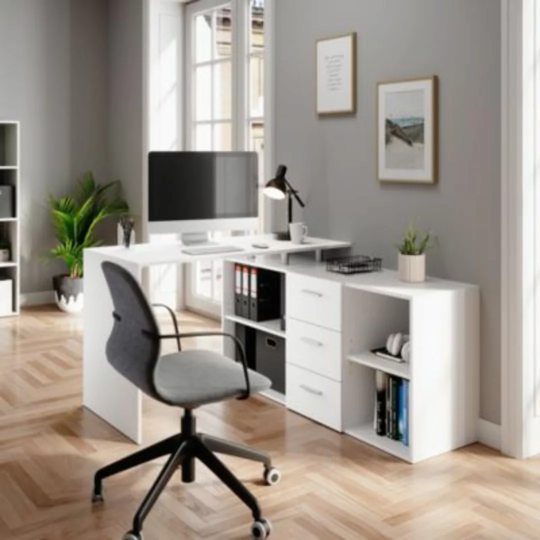 Vicco Eckschreibtisch Schreibtisch Bürotisch Dante Winkelschreibtisch PC-ti günstig online kaufen