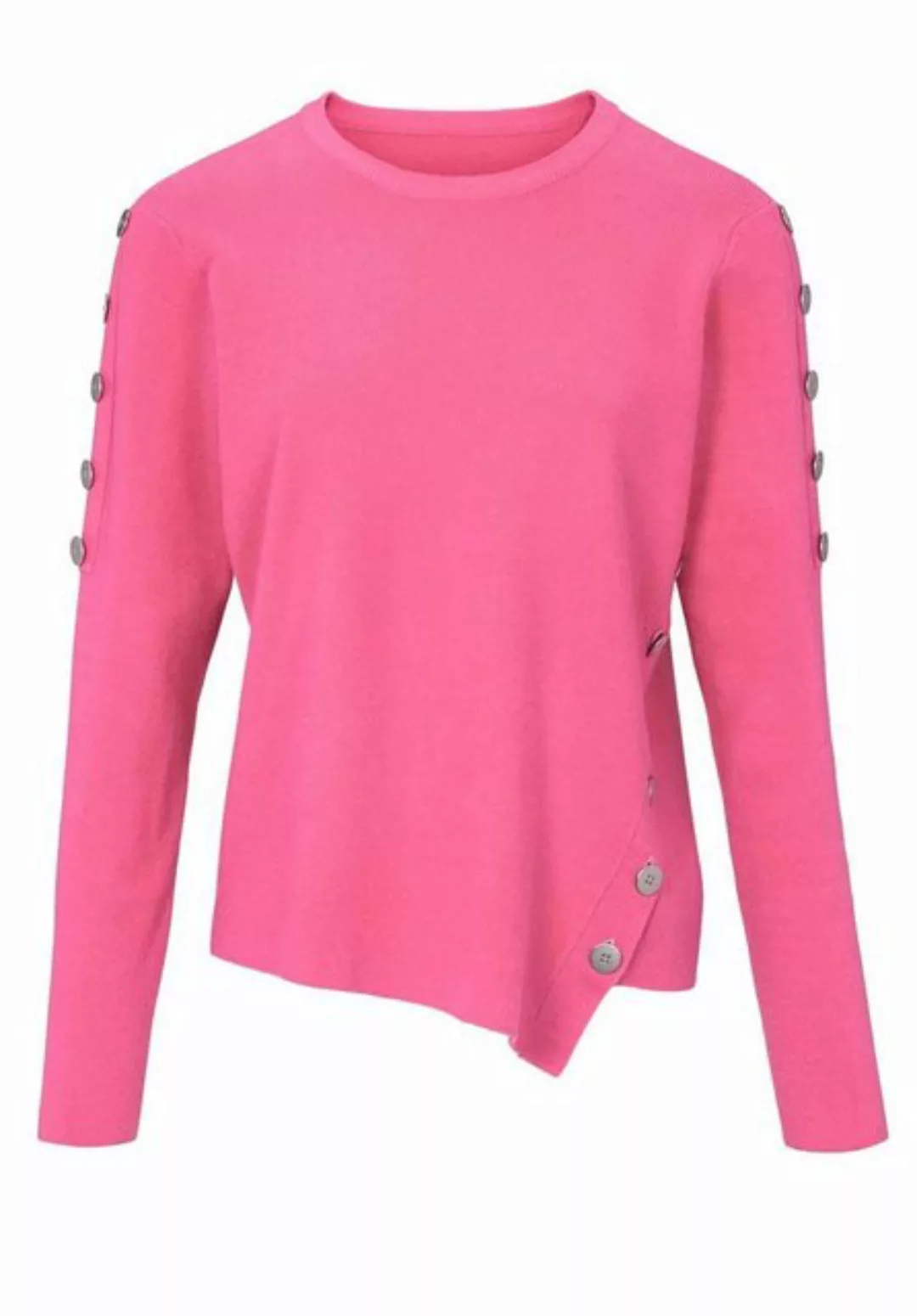 heine Wickelpullover Heine Damen Pullover mit Knöpfen, pink günstig online kaufen