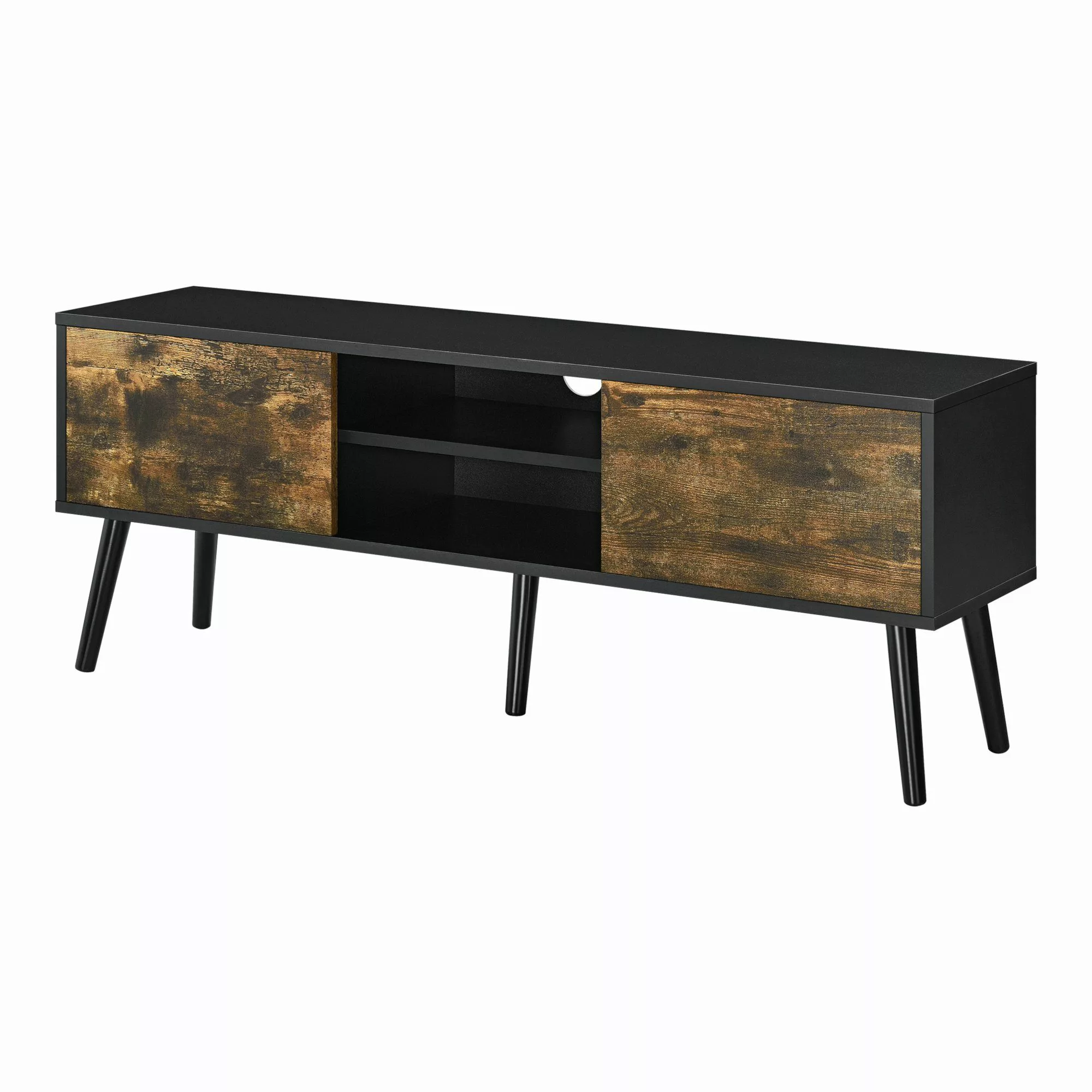 en.casa Lowboard, »Eskilstuna« Fernsehtisch 120x29,5x46,5cm Schwarz günstig online kaufen