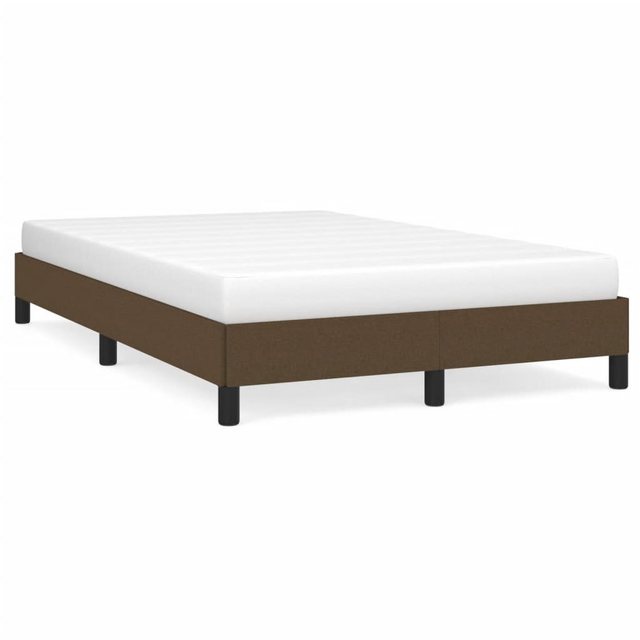 vidaXL Bett Bettgestell Dunkelbraun 120x190 cm Stoff günstig online kaufen