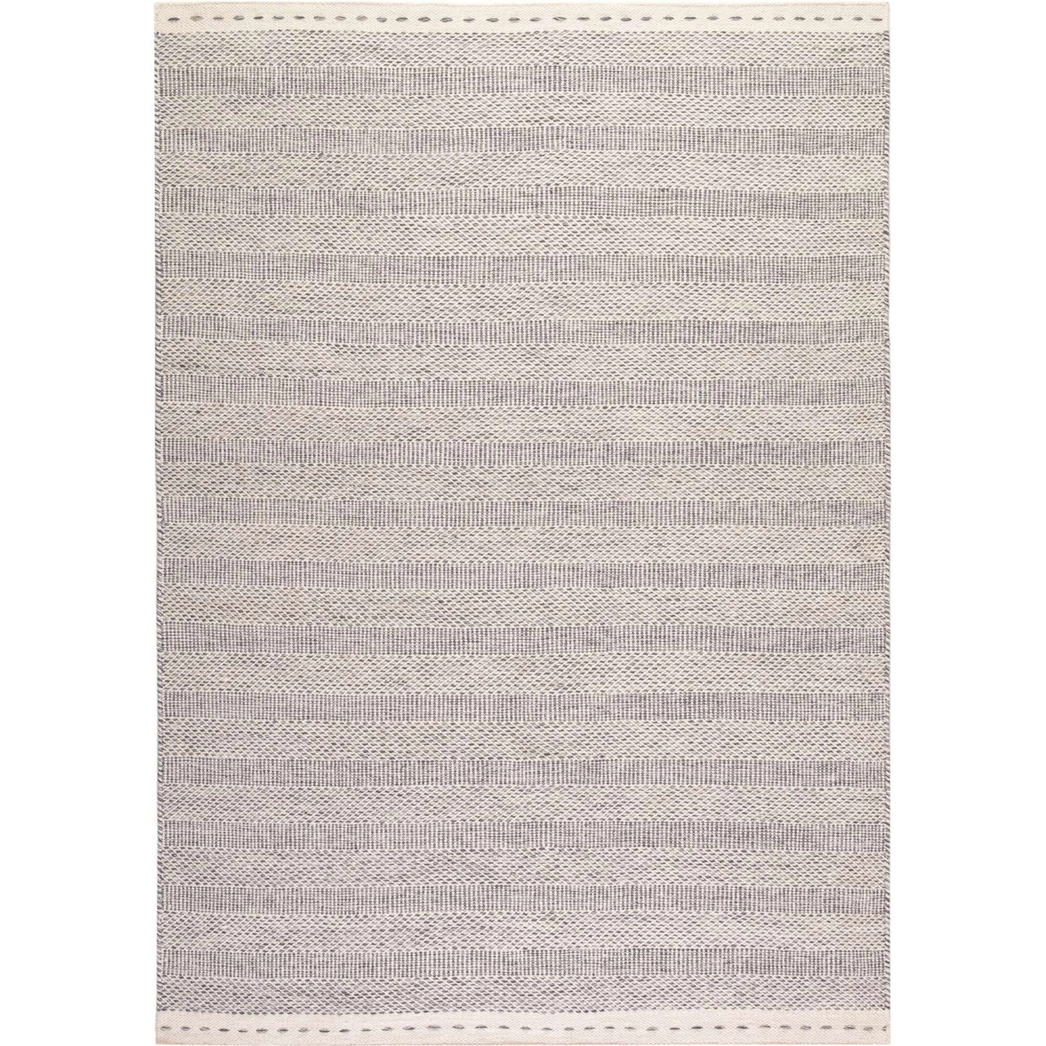 MeGusta Kurzflor Teppich Vintage Modern Silber Wolle 160x230 cm Clara günstig online kaufen