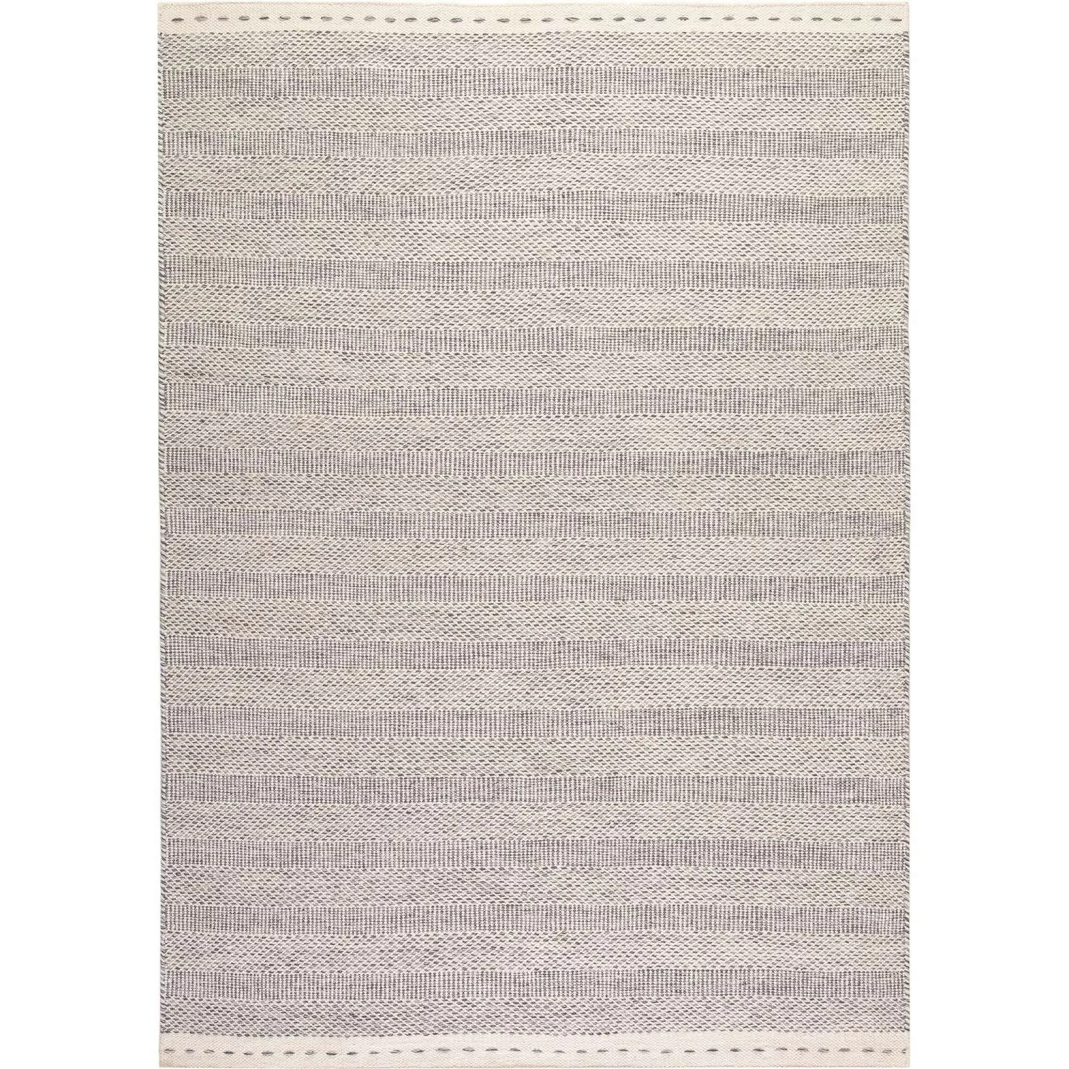 MeGusta Kurzflor Teppich Vintage Modern Silber Wolle 160x230 cm Clara günstig online kaufen