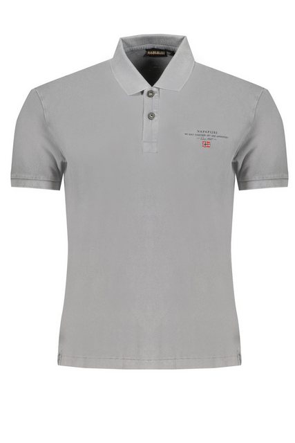 Napapijri Poloshirt Graues Herren Kurzarm-Poloshirt: Regular Fit mit günstig online kaufen