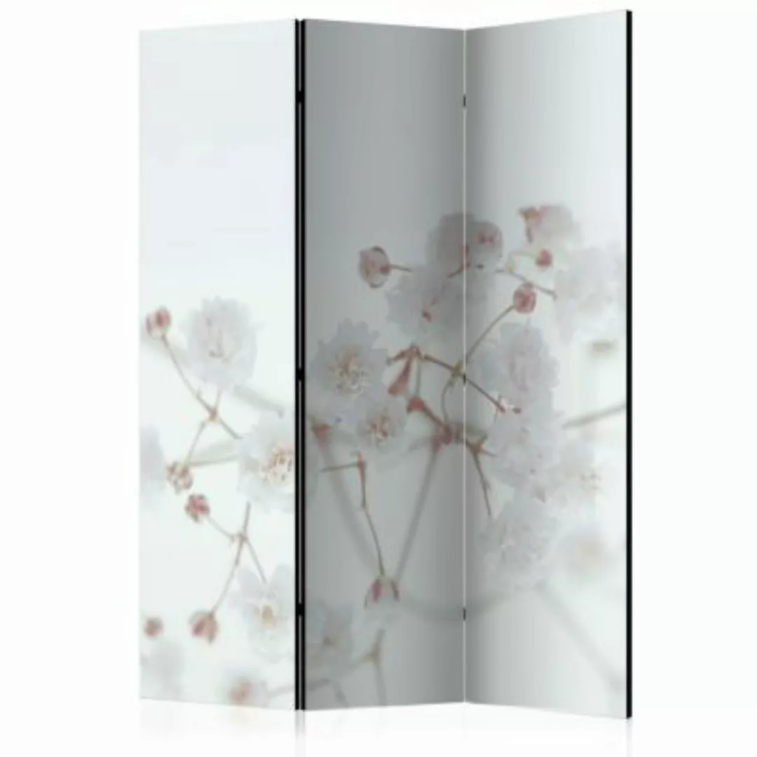 artgeist Paravent White Flowers [Room Dividers] weiß/grau Gr. 135 x 172 günstig online kaufen