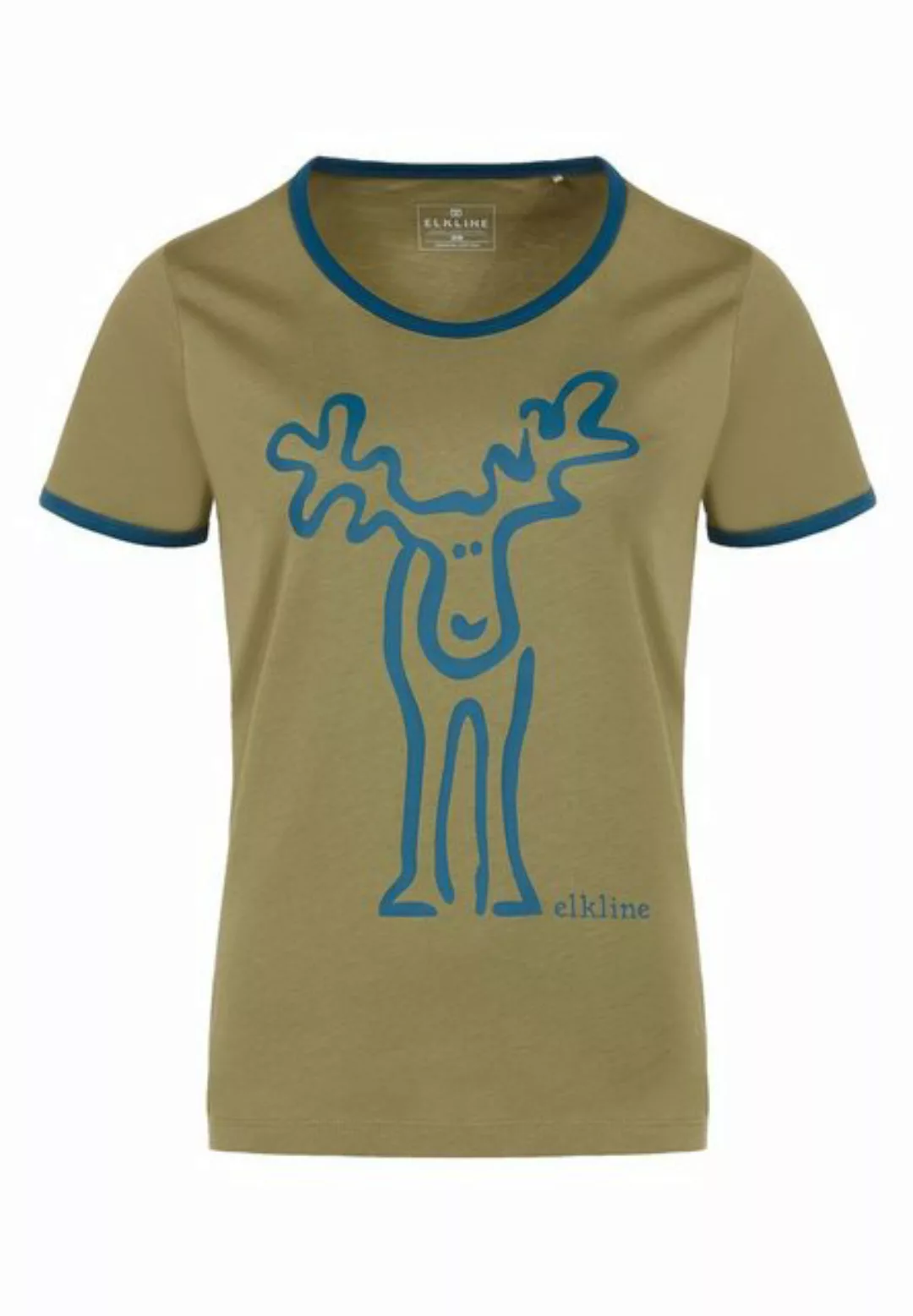Elkline T-Shirt Rudolfine Retro Elch Brust und Rücken Print günstig online kaufen