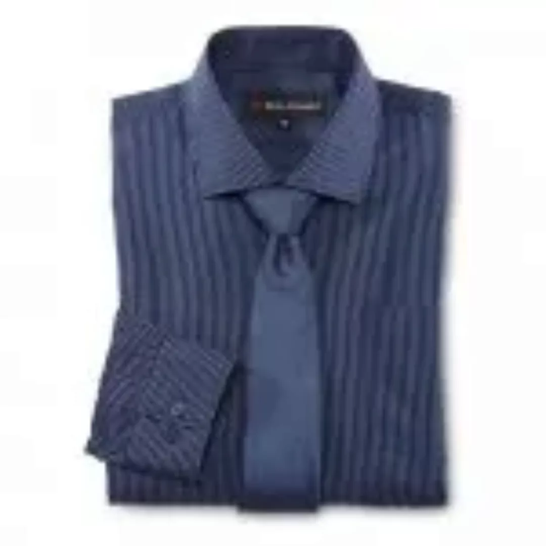 Hemd-Krawatten Set, blau-gestr günstig online kaufen