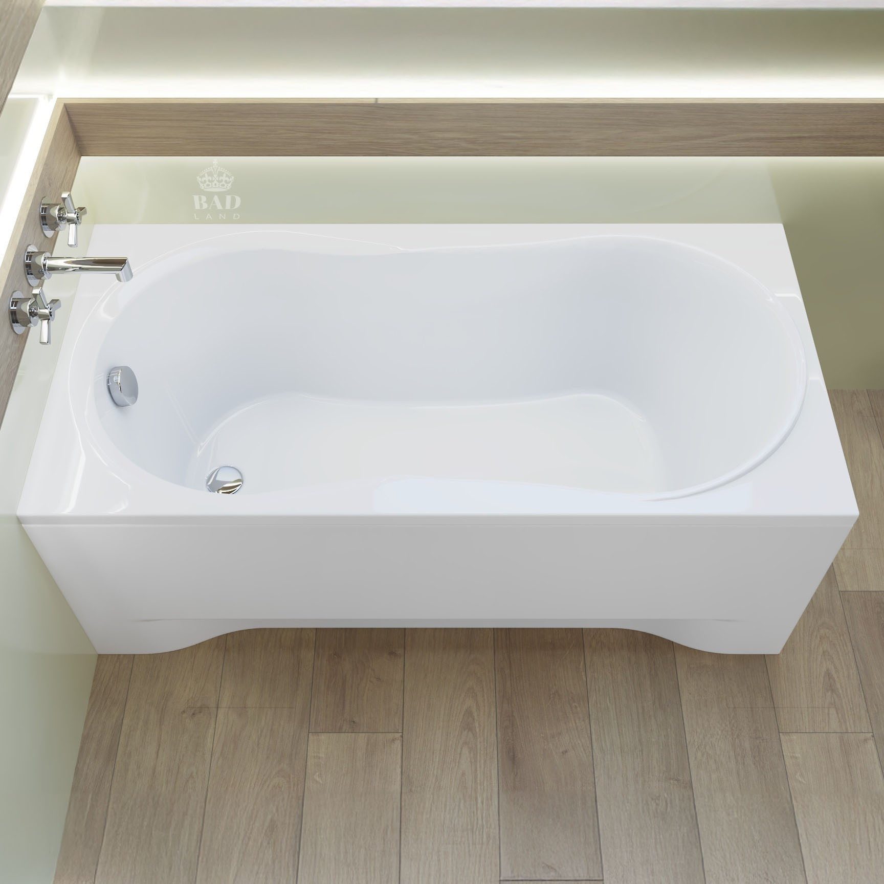 KOLMAN Badewanne Rechteck Gracja 140x70, Ablaufgarnitur günstig online kaufen