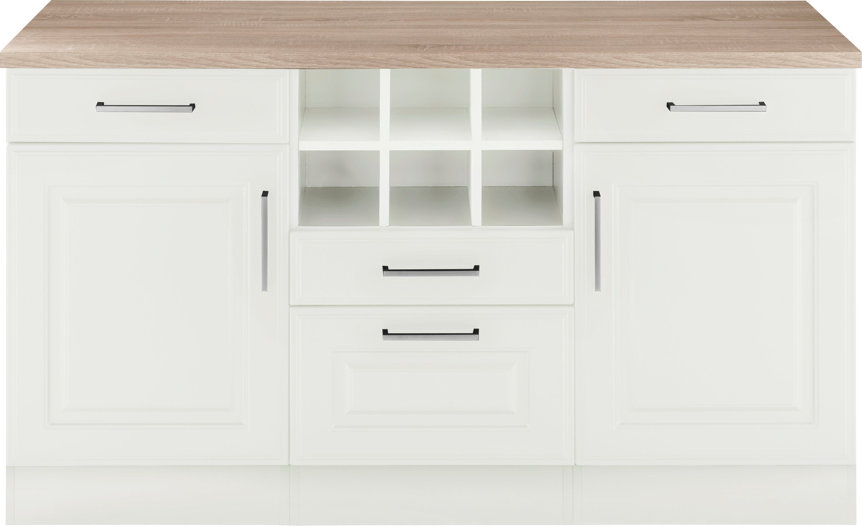 KOCHSTATION Unterschrank "KS-Stockholm", 150 cm breit, hochwertige MDF-Fron günstig online kaufen