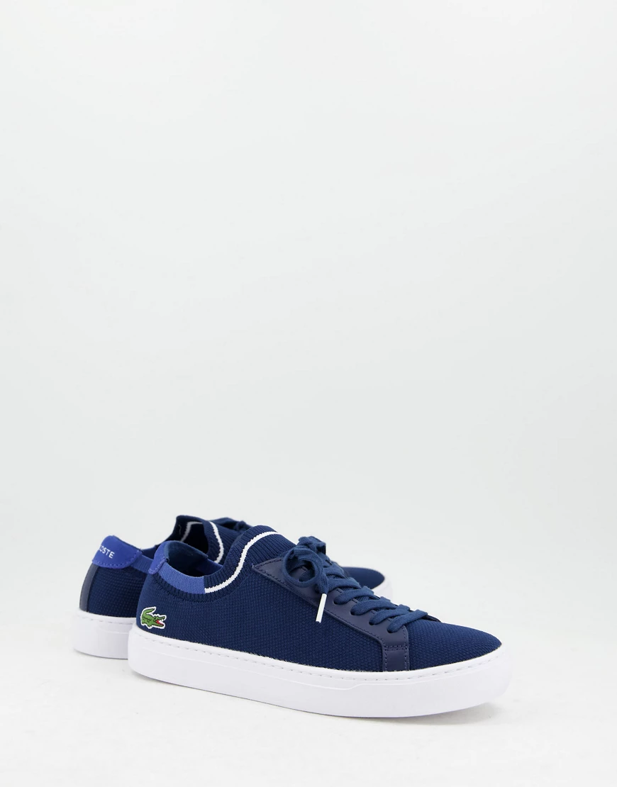 Lacoste – La Piquee – Sneaker in Marineblau günstig online kaufen