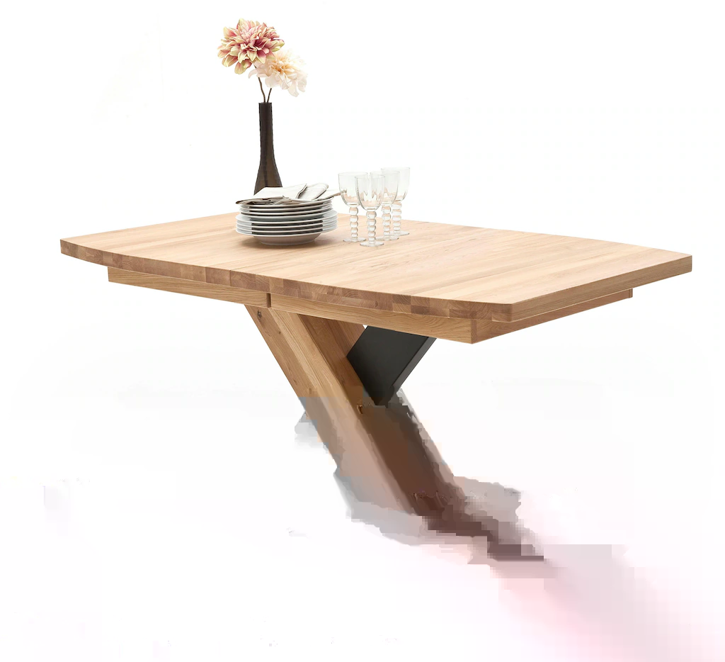MCA furniture Esstisch "Mendoza", Esstisch Bootsform mit X-Säule, ausziehba günstig online kaufen