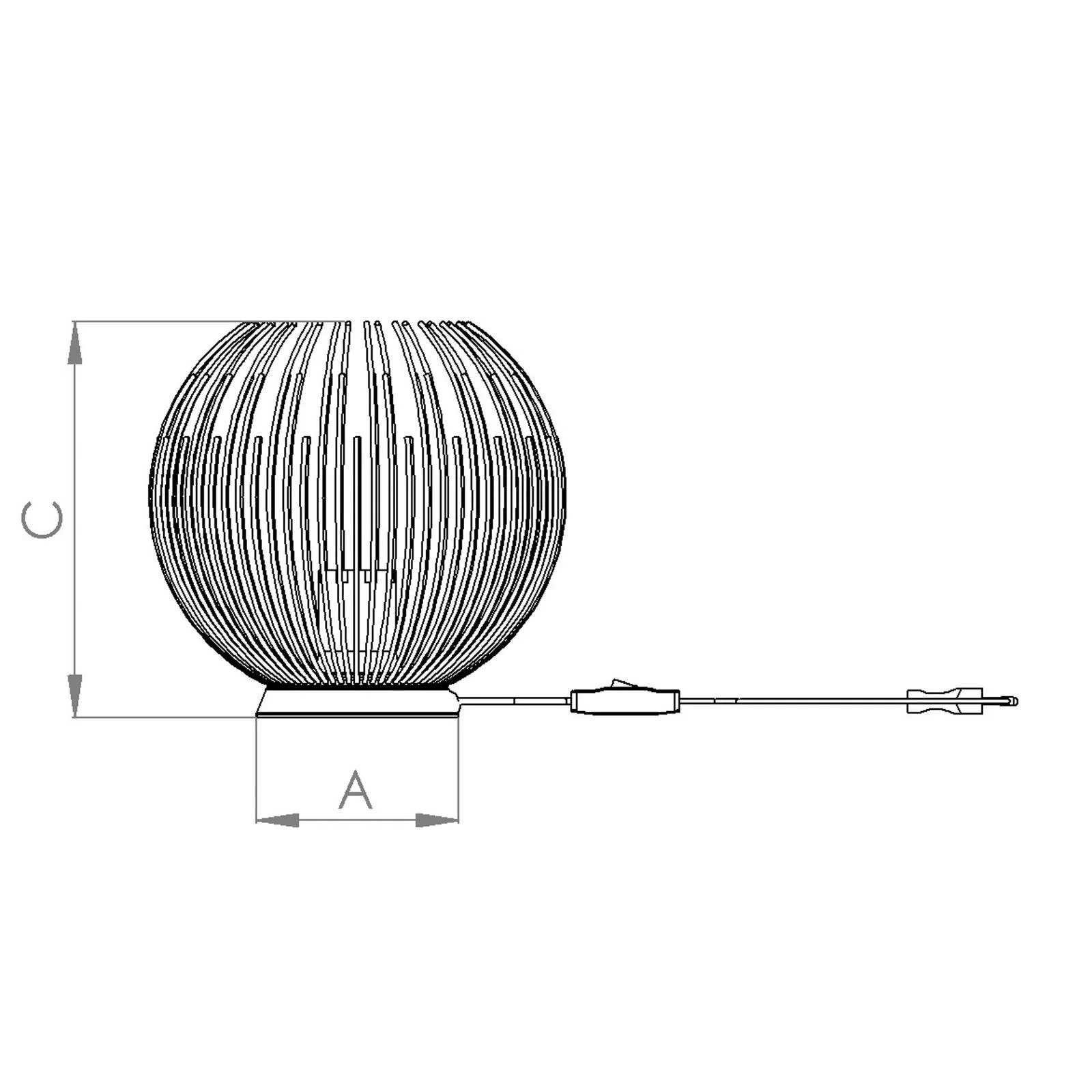 Tischlampe Venezuela, Schirm aus goldenen Stäben günstig online kaufen