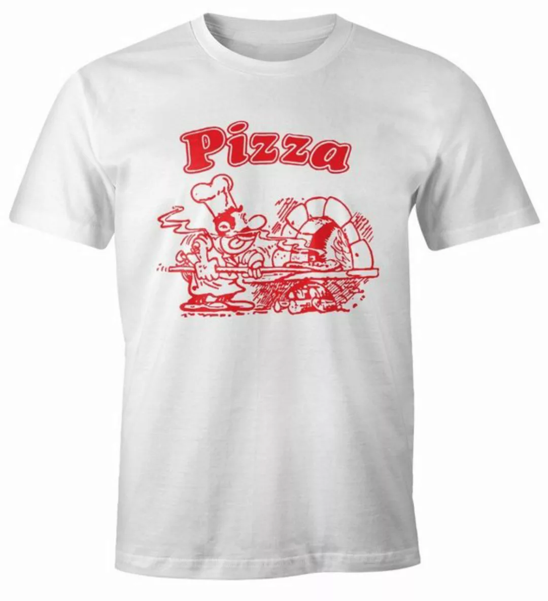 MoonWorks Print-Shirt Pizza Shirt Schachtel Motiv Italiano Italien Fun-Shir günstig online kaufen