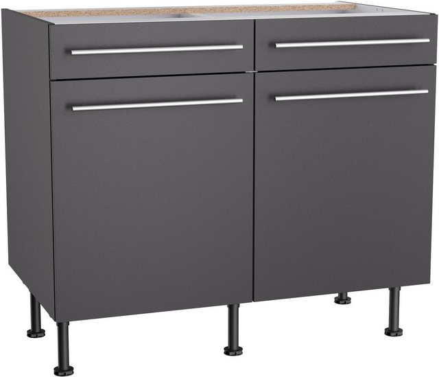 OPTIFIT Unterschrank Bern2 Breite 100 cm, 2 Türen, 2 Schubkästen, 1 Einlege günstig online kaufen