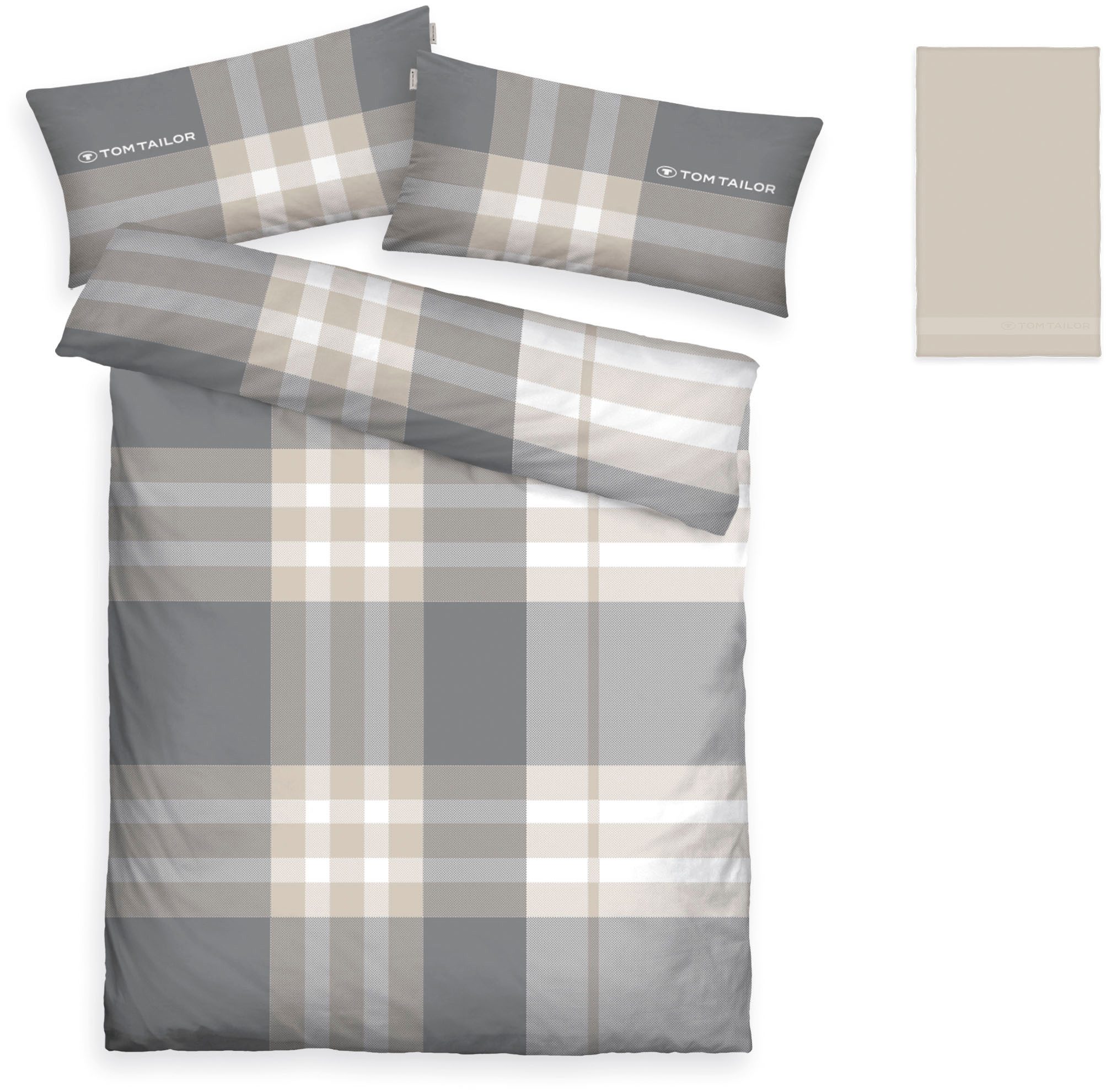 TOM TAILOR HOME Bettwäsche »Nick in Gr. 135x200 oder 155x220 cm«, mit Grati günstig online kaufen