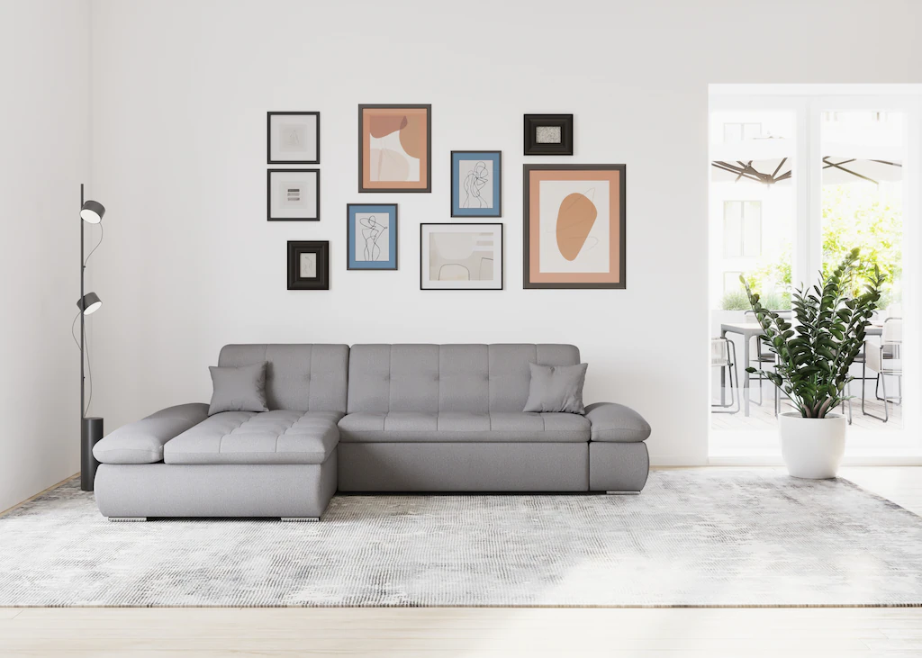 DOMO collection Ecksofa "Moric, L-Form, XXL-Sofa - Breite 300cm", wahlweise günstig online kaufen