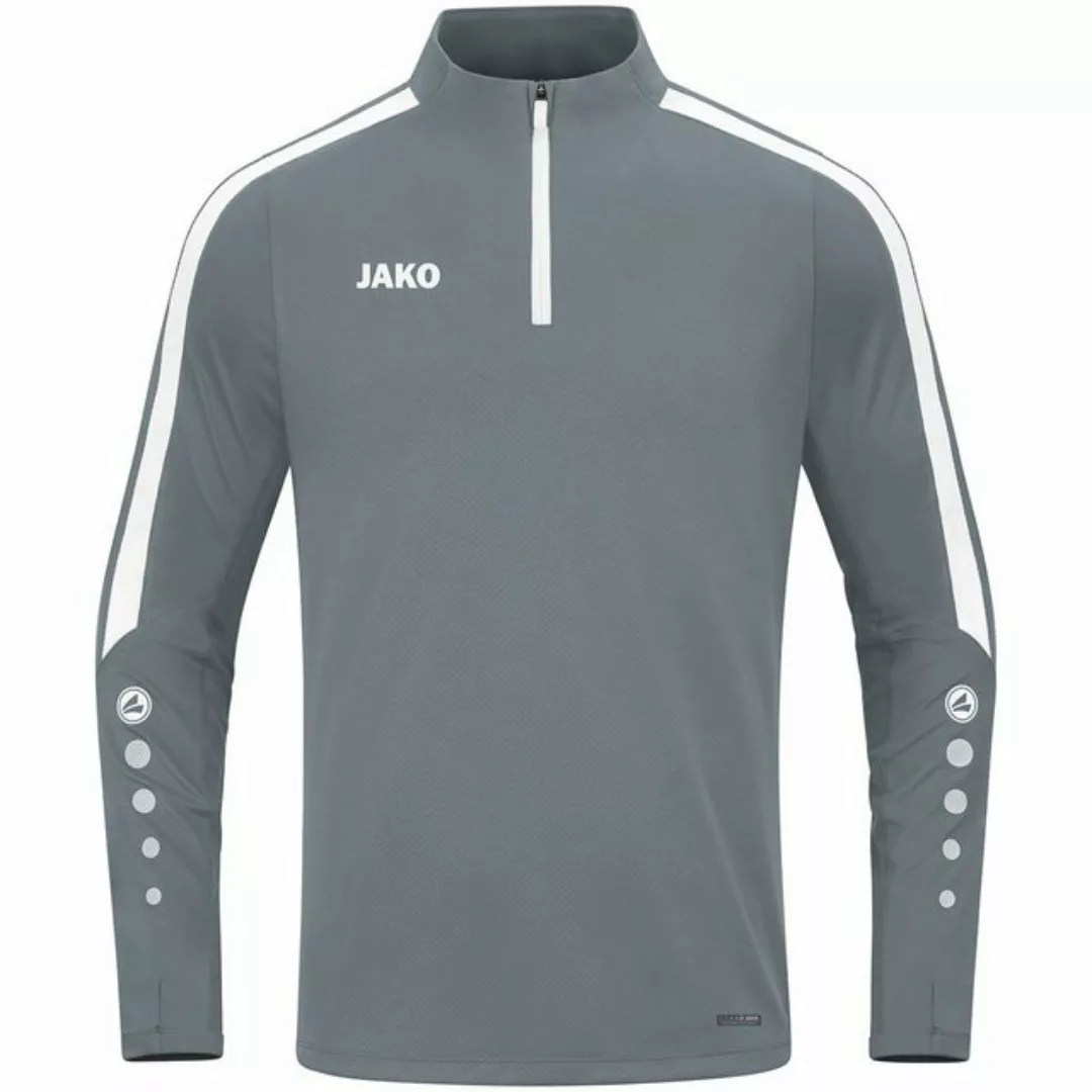 Jako Langarmshirt Ziptop Power steingrau günstig online kaufen